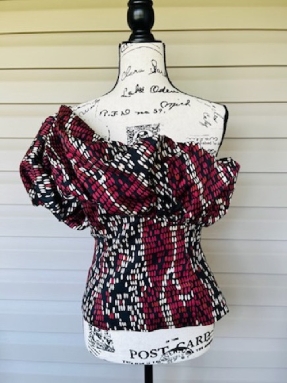 WHBM $130One-Shoulder Drama Sateen Bustier